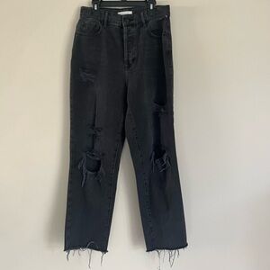 PacSun black distressed jeans